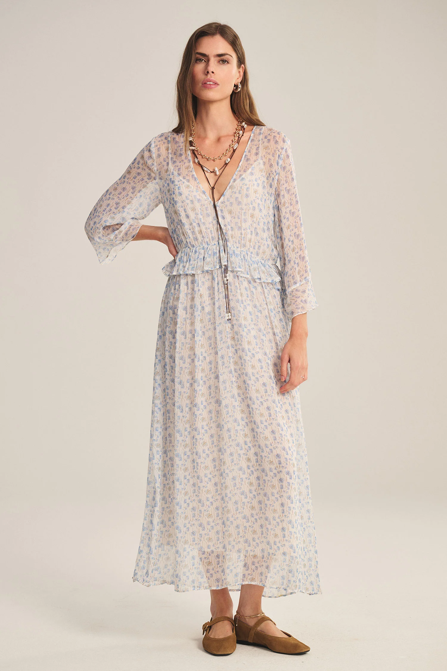 AERIN DRESS IN BLUE - Image 3