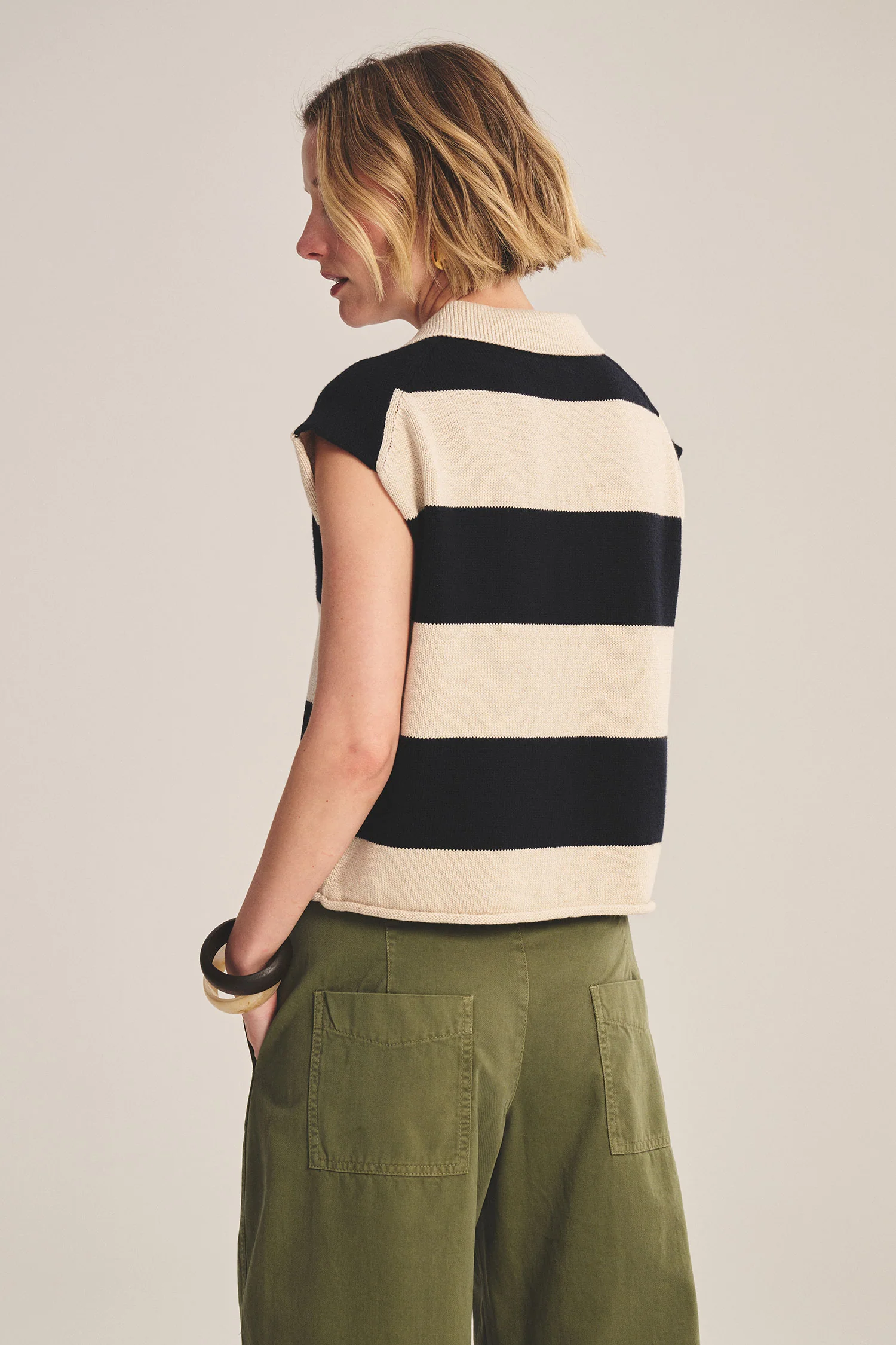 ZOELLA SWEATER POLO IN OAT - Image 5